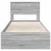 vidaXL Bedframe met hoofdeinde Grijs Sonoma 90 x 190 cm Bewerkt hout