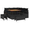 vidaXL Tuin Sofa Set 8 st 7-Aantal zitplaatsen Zwart