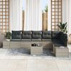 vidaXL Tuin Sofa Set met kussen 9 pcs Lichtgrijs Poly riet