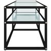 vidaXL Tv-meubel 140x40x40,5 cm gehard glas witmarmerkleurig