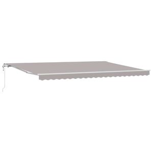 vidaXL Uitschuifbare luifel Lichtgrijs 500 &times; 300 cm Stof en Aluminium