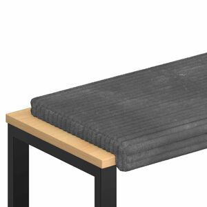 vidaXL Bankkussen Pluche Corduroy Lichtgrijs Diepte 35 cm