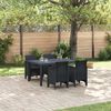 vidaXL Tuin Eetset 5 pcs Antraciet Polt riet