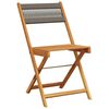 vidaXL Tuinstoelen 4 st inklapbaar massief acaciahout grijs