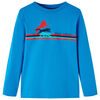 Kindershirt met lange mouwen 116 kobaltblauw