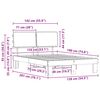 vidaXL Bedframe met Gevoerd Hoofdgedeelte Lichtgrijs 135 x 190 cm
