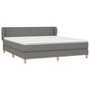 vidaXL Boxspring met matras stof donkergrijs 160x200 cm