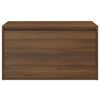 vidaXL Halbankje 80x40x45 cm bewerkt hout bruin eikenkleur