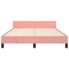 vidaXL Bedframe met hoofdeinde fluweel roze 140x200 cm