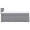 vidaXL Boxspring met matras stof lichtgrijs 120x190 cm
