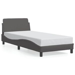 vidaXL Bedframe "Dover" kunstleer grijs 90x200 cm