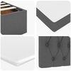 vidaXL Ottoman bed met matras en LED's 90x190cm stof donkergrijs