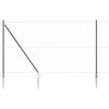 vidaXL Afrasteringspaal Grijs 50 x 1,6 m (50 mm gaas) Staal en PVC