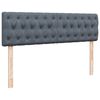 vidaXL Ottoman bed met matrassen 160x200cm fluweel donkergrijs
