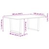 vidaXL Eettafel rechthoekig 180x120x74 cm massief eikenhout