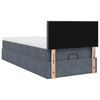 vidaXL Ottoman bed met matras 80x200cm fluweel donkergrijs