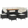 vidaXL Tuinbankenset 9 st Zwart poly rattan