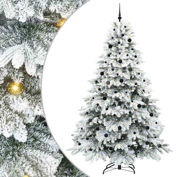 vidaXL Kunstkerstboom met 300 LED met standaard Wit 240 cm PE en PVC