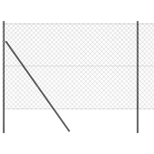 vidaXL Afrasteringspaal Grijs 10 x 1,6 m (60 x 60 mm gaas)