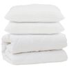 vidaXL Dekbed met kussen 3 pcs Wit Microfibre