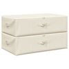 vidaXL Opbergboxen 2 st 70x40x18 cm stof cr&egrave;mekleurig