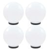 vidaXL LED-bollampen 4 st rond 25 cm PMMA