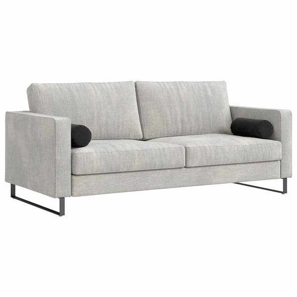 vidaXL Bolster Kussens 2 stuks Zwart Ø 15 x 40 cm Cordstof