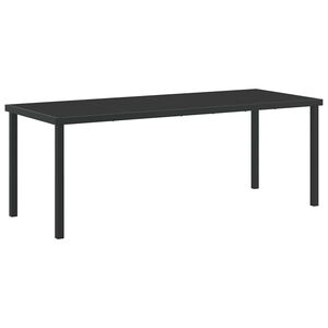 vidaXL Tuinstafel Zwart 200 x 80 x 73 cm Metaal