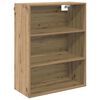 vidaXL Hoge kast Artisan Eiken 69,5 x 34 x 180 cm Bewerkt hout