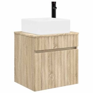 vidaXL Wandgemonteerde wastafelmeubel Sonoma Eiken 49 x 41 x 63 cm