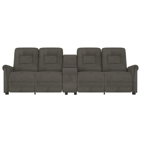 vidaXL Massagestoel 4-zits verstelbaar met bekerhouder donkergrijs