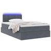 vidaXL Opbergbed met LED met matras Donkergrijs 120 x 200 cm Fluweel