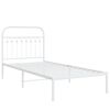 vidaXL Bedframe met hoofdbord metaal wit 90x200 cm