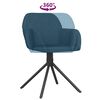 vidaXL Eetkamerstoelen draaibaar 2 st fluweel blauw