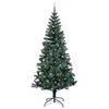 vidaXL Kunstmatig Voorverlicht Kerstboom Groen 240 cm PVC en Metaal