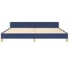 vidaXL Bedframe met hoofdeinde stof blauw 200x200 cm