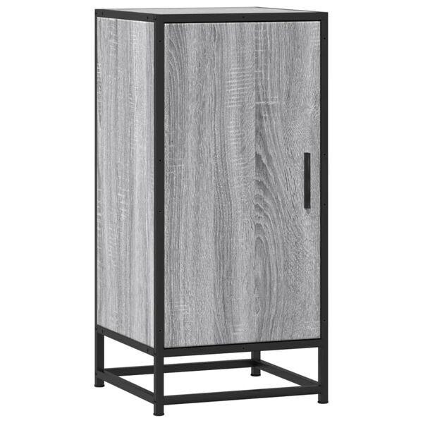 vidaXL Dressoir 35,5x35x76 cm bewerkt hout en metaal grijs sonoma