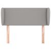 vidaXL Hoofdbord met randen 83x23x78/88 cm stof lichtgrijs