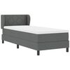 vidaXL Boxspringbed met matras Donkergrijs 80 x 200 cm Stof