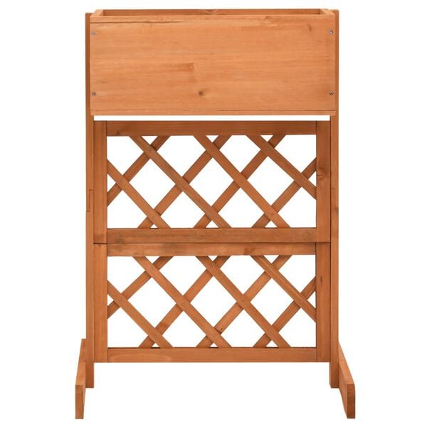 vidaXL Latwerkplantenbak 45x30x74 cm massief vurenhout oranje