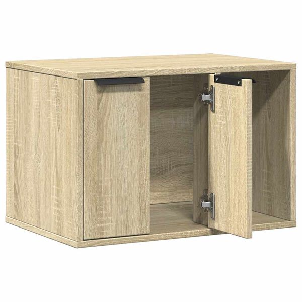 vidaXL Kattenbakkast 60x40x40 cm bewerkt hout sonoma eikenkleurig