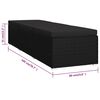 vidaXL 3-delige Ligbeddenset met theetafel poly rattan zwart