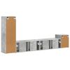 vidaXL Tv-meubelset Wandgemonteerd 3 pcs Beton Grijs Bewerkt hout