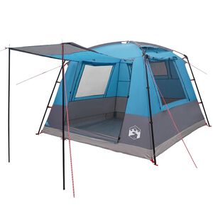 vidaXL Toilet Tent Blauw 10-persoons 185T Polyester met PU Coating