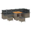 vidaXL Tuin Sofa Set 9 st 8-Aantal zitplaatsen Grijs