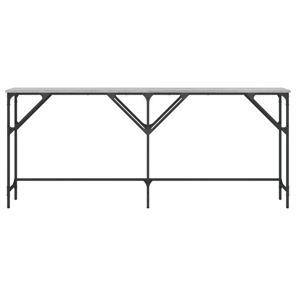 vidaXL Wandtafel 180x29x75 cm bewerkt hout grijs sonoma eikenkleurig