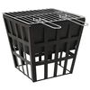 vidaXL Vuurplaats en barbecue 2-in-1 34x34x48 cm staal