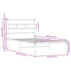 vidaXL Bedframe met hoofdbord zonder matras bruin eiken 100x190 cm