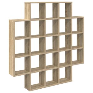 vidaXL Wandplank Sonoma Eiken 100 x 13 x 100 cm Bewerkt hout