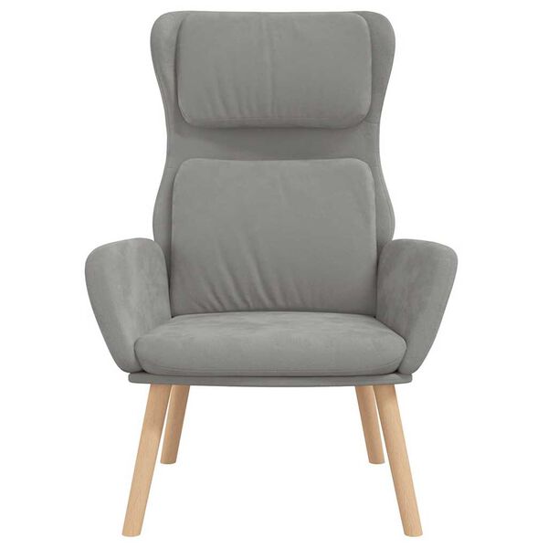 vidaXL Relaxstoel fluweel lichtgrijs